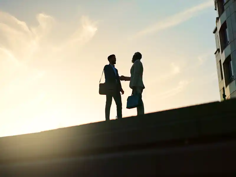People meeting at an event